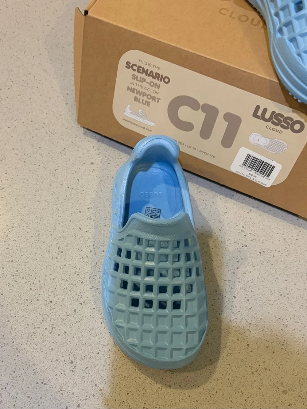 Lusso Kids' Slip-On Clog - Newport Blue UK 10 New with  box $48